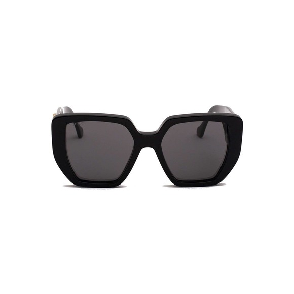 Gucci Sunglasses GG0956S 003 Black Gold Grey Square Woman AUTHENTIC - Picture 4 of 8